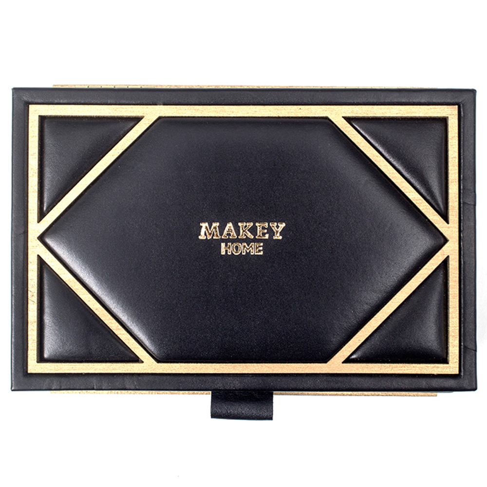 Шкатулка прямоугольная «Deco». Цвет черный