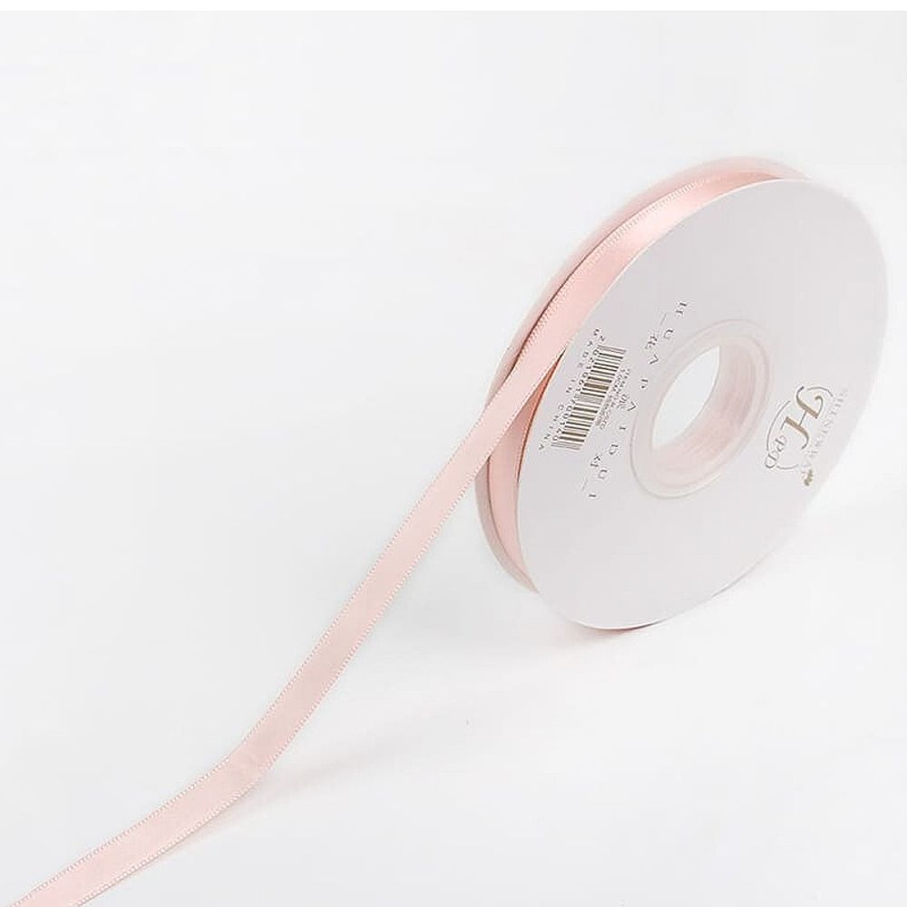 Лента шелк ПРЕМИУМ 1см*45Y НЕЖНО-РОЗОВЫЙ