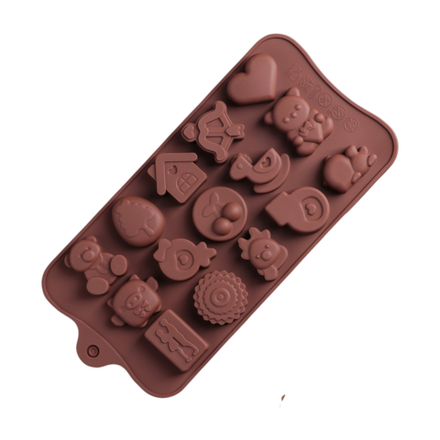 Форма силиконовая для шоколада "Счастье есть" 15 ячеек