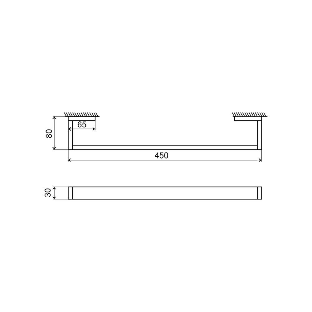 Steinberg Серия 460 Держатель для полотенца 450мм, из латуни, хром 460 2645