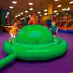 Надувное оборудование «Надувной живот» 3*3*1,2 м, зелёный