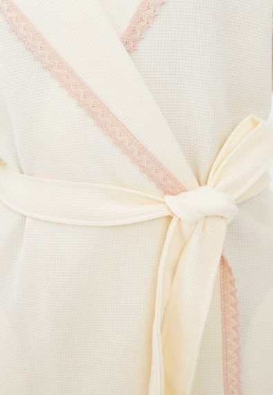 Селеста (крем) L Халат вафельный с капюшоном