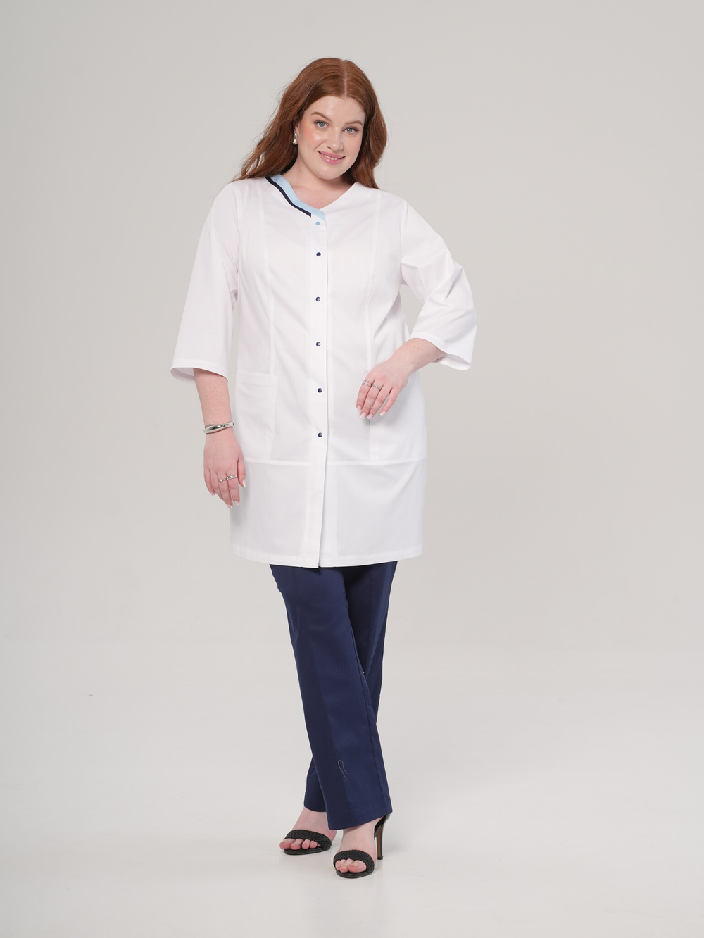 Блуза медицинская женская | Бл-346/2 ак 3/4 статус NEO