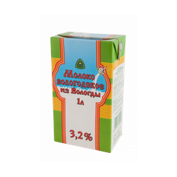 Молоко Из Вологды Вологодское ультрапастеризованное 3.2%, 1 л