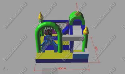 Коммерческий надувной батут "Осьминог"