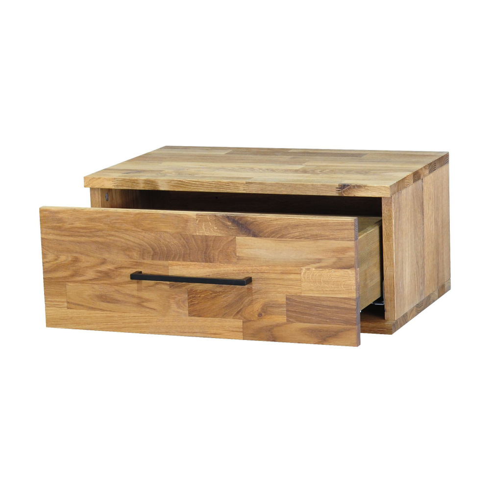 Тумба прикроватная Флеверс с 1 ящиком, навесная, из массива дуба