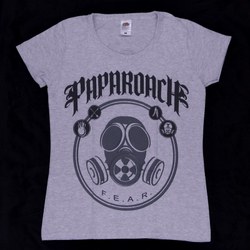 Футболка женская Papa Roach - Fear ( серая )