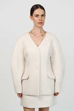 Жакет с объемными рукавами