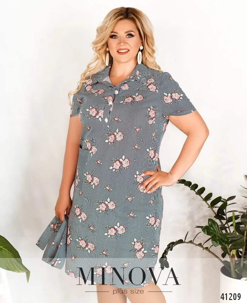 Платье 450Б-синий Minova