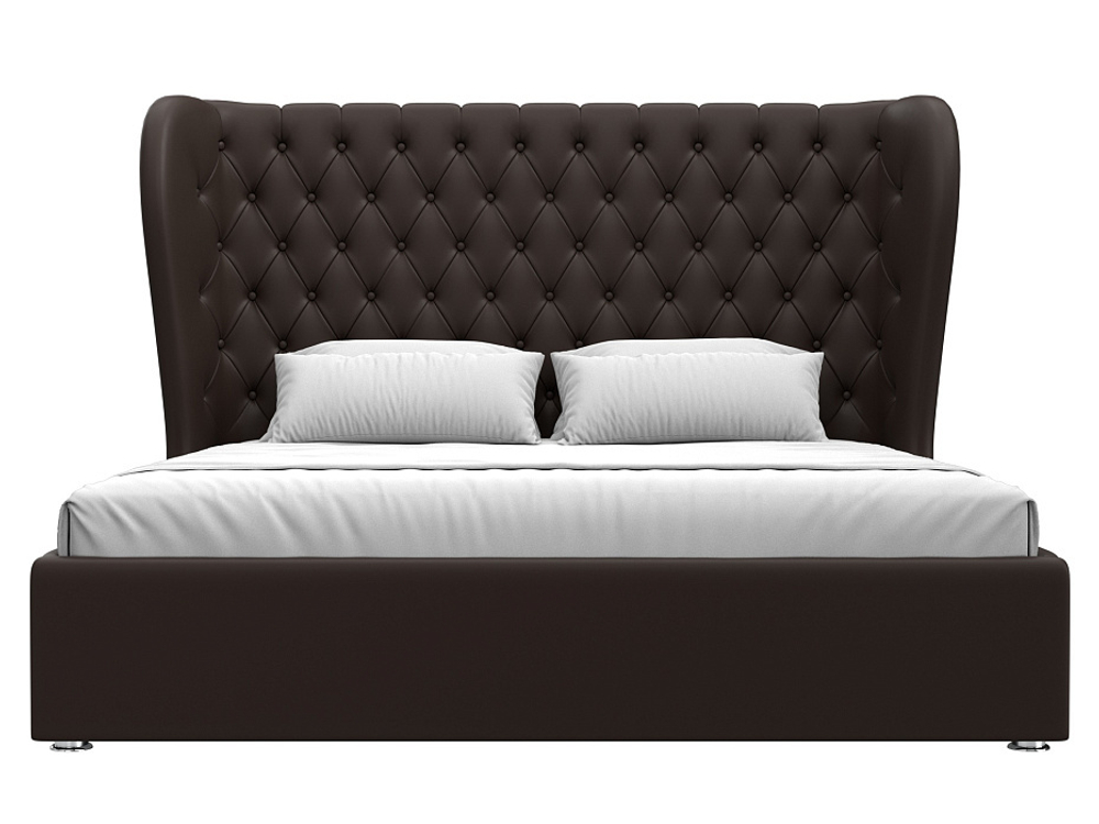 Кровать интерьерная Далия 180, Коричневый, Экокожа, 108307