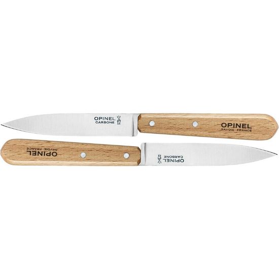 Набор Opinel из двух ножей N°102, углеродистая сталь, для очистки овощей. 001222