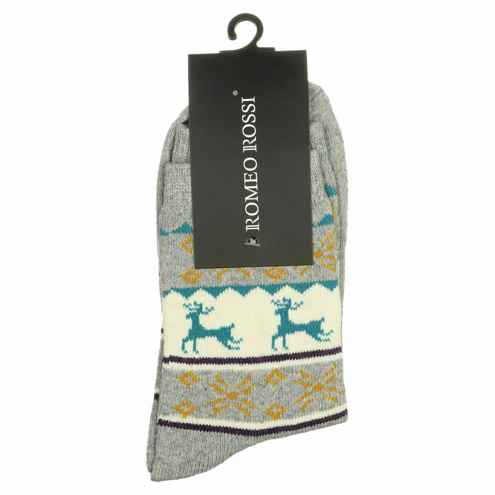 Мужские носки серые ROMEO ROSSI с шерстью 8044-3
