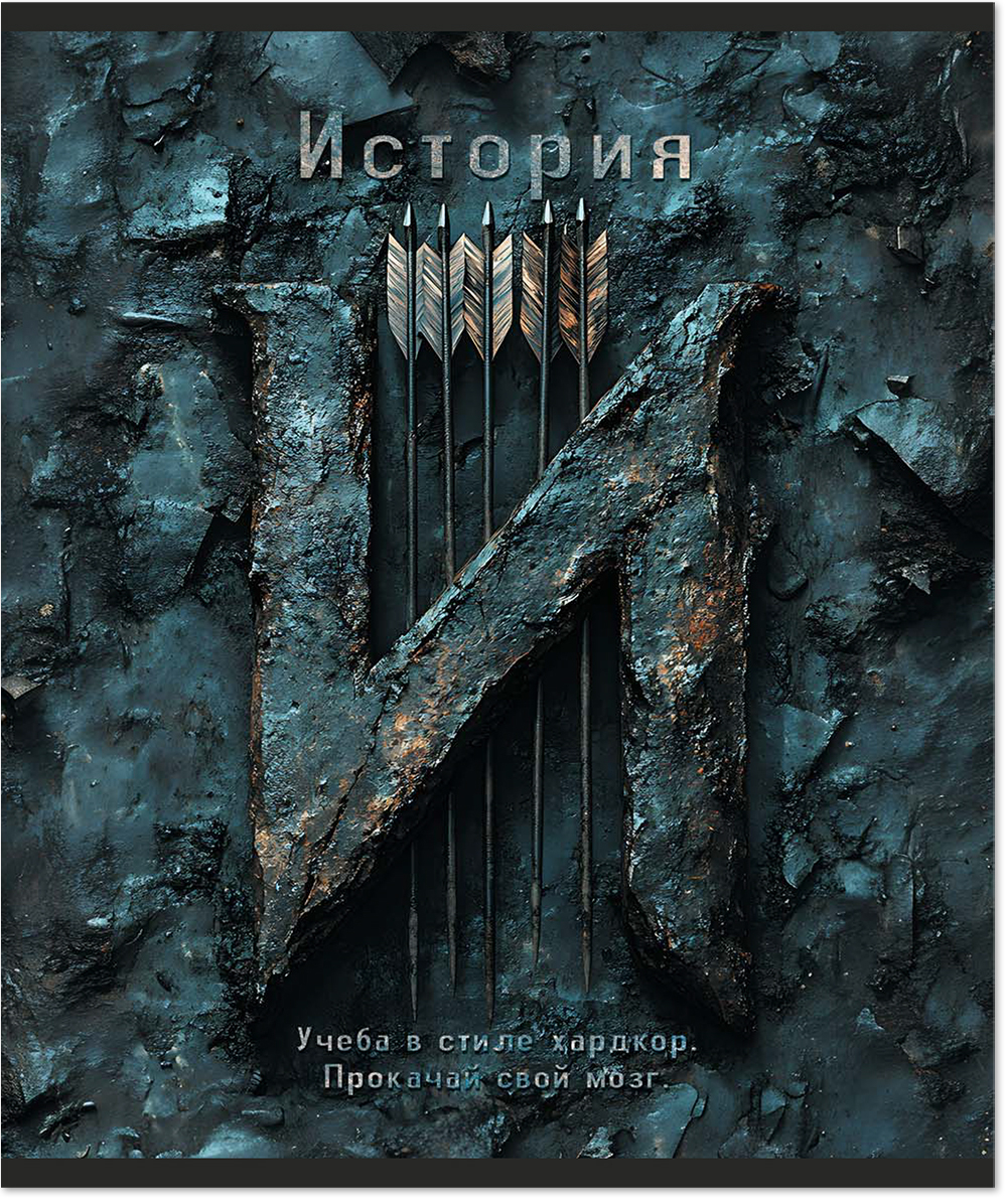 Тетрадь предметная 48 л., HARDCORE ИСТОРИЯ, клетка