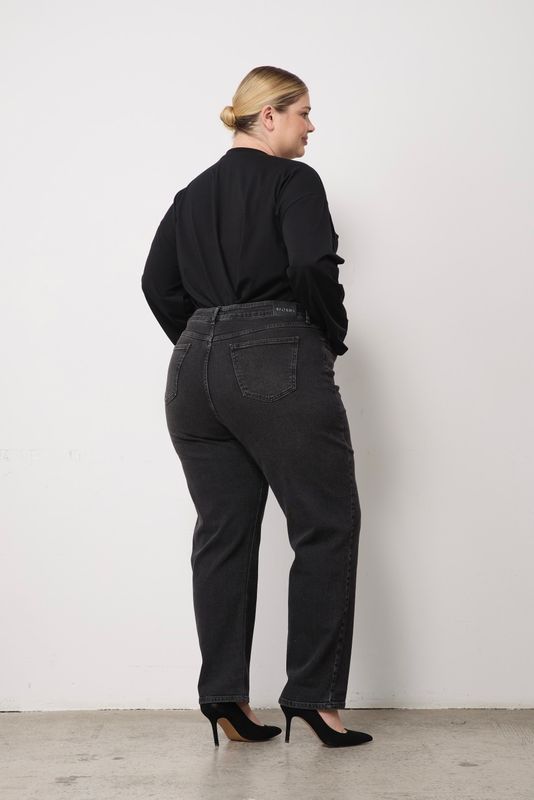 Джинсы Mom fit, черный