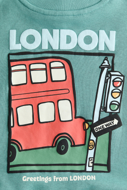 H&M Толстовка с принтом, зеленый