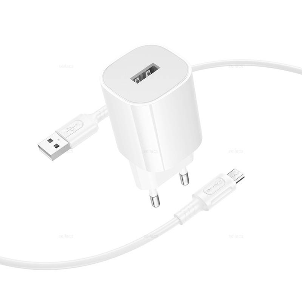 Зарядное устройство на Micro Borofone BA101A (white)