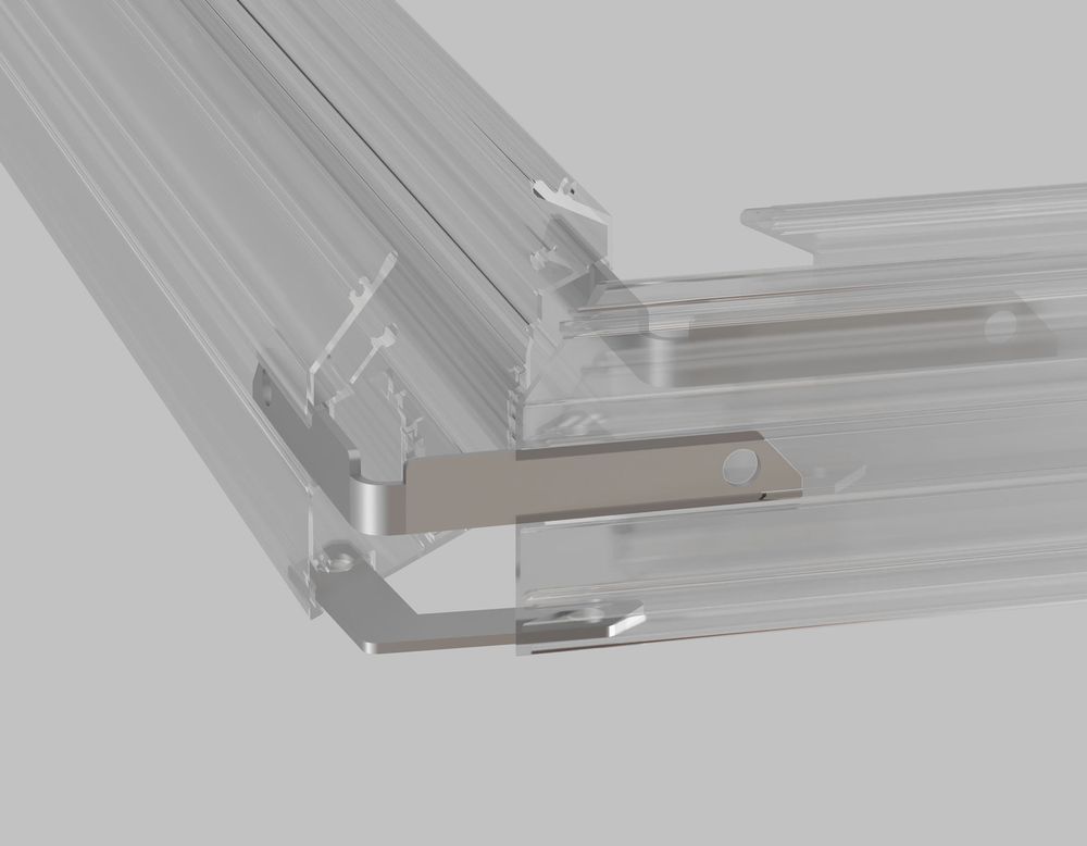 Ambrella Комплект угловых соединителей для шинопровода в натяжной потолок Magnetic SMART 220V 25mm 4шт Track System GL1073