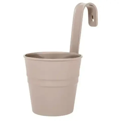 Кашпо-ведро настенное декоративное капучино 135х250мм