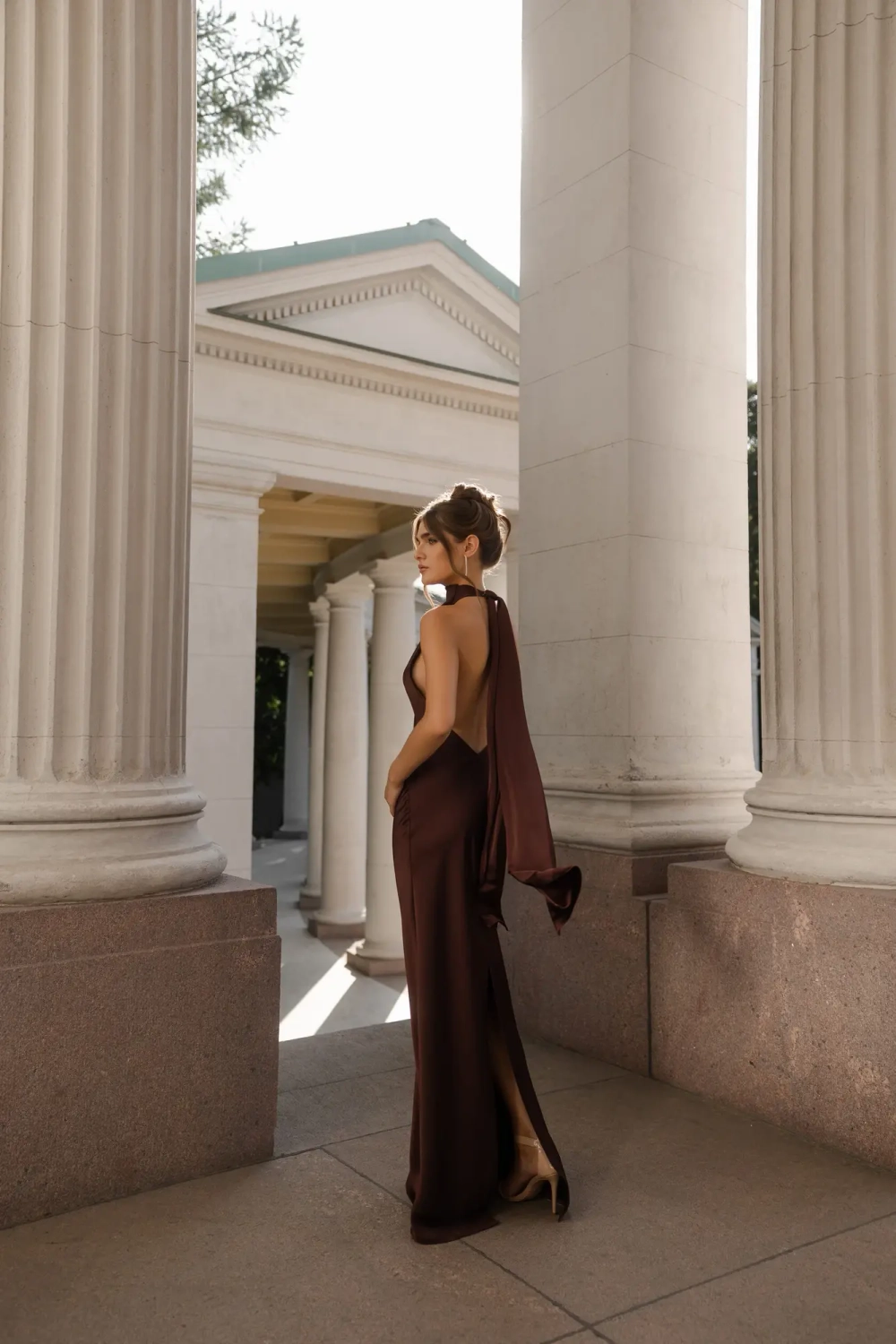 Платье LINDA, Коричневый