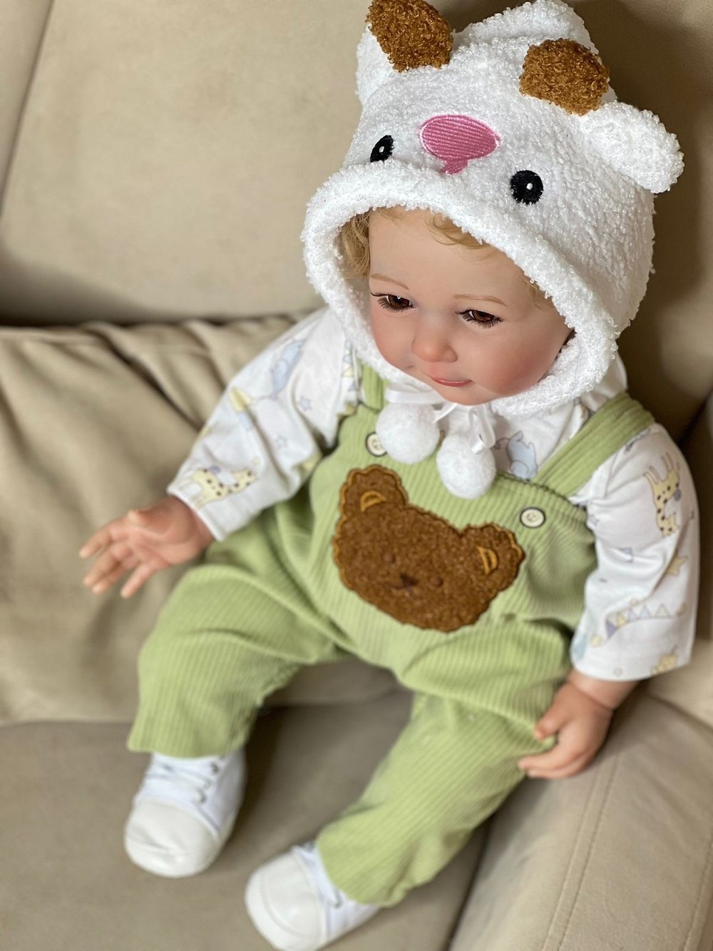 Кукла Реборн мягконабивная 55см в пакете (FA-575)