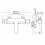 Смеситель для ванны WasserKRAFT Naab 8611 Thermo