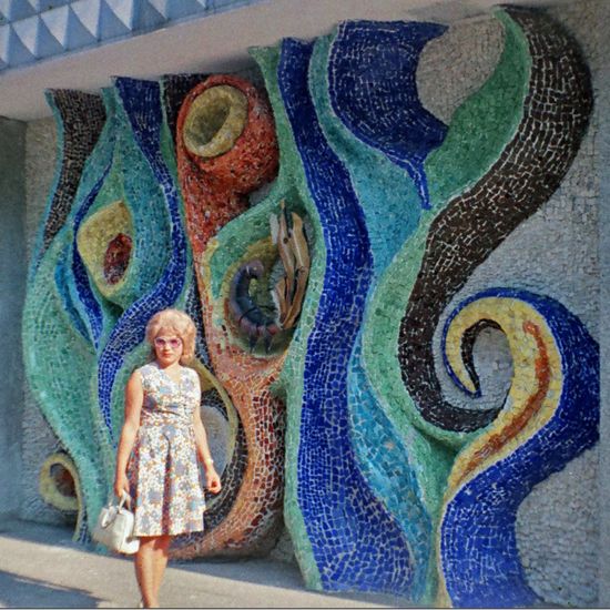 Значок металлический dvorast Мозаичная остановка на Десятке серебрянные журавли