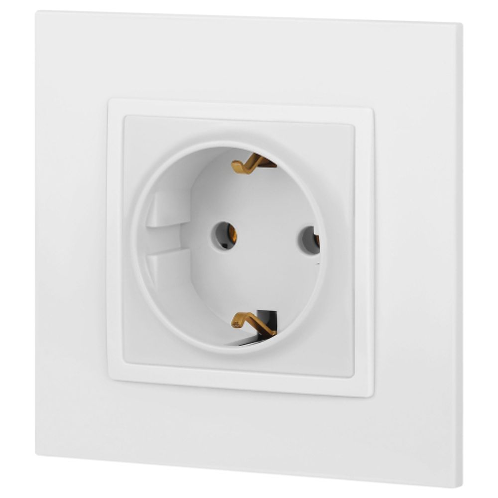 Розетка ЭРА Elegance 14-2101-01М 2P+E Schuko, 16А-250В, белый матовый