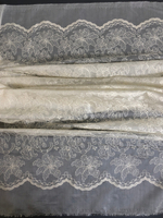 Плательная вискоза, кремовый, вышивка хб LARA C1