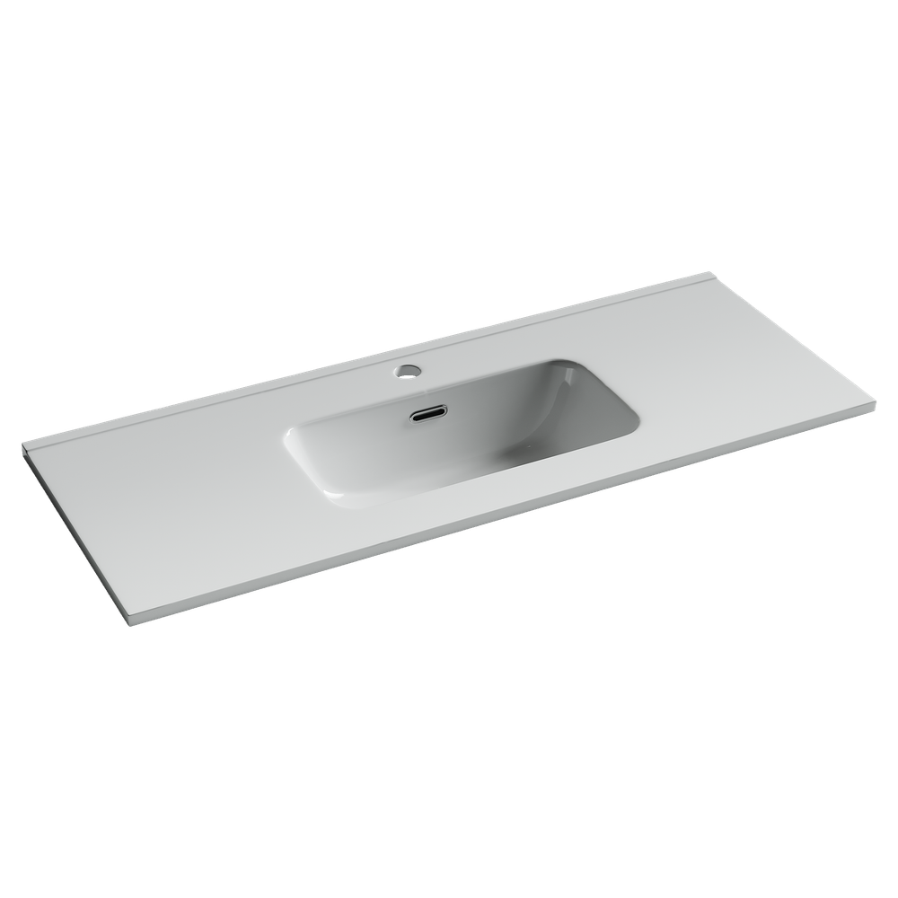 CN7027 Раковина мебельная накладная Compact 1010x395x175, цвет белый