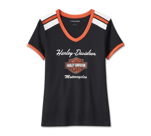 Футболка Iconic V-Neck Shoulder Stripe Harley-Davidson