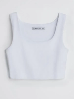 Белый кроп топ укороченный под пиджак