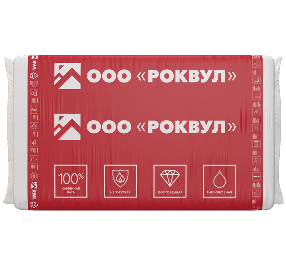 Базальтовая вата Роквул Каркас Баттс 1000х600х100 мм 6 плит в упаковке