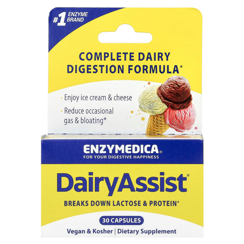 Enzymedica, DairyAssist®, 30 капсул