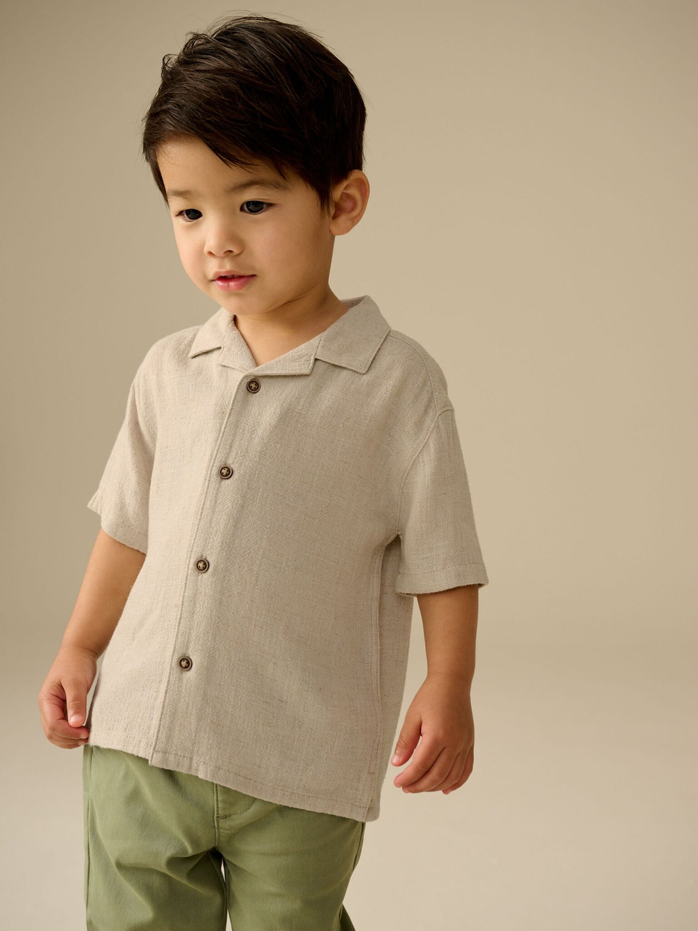 Рубашка с коротким рукавом для мальчика Next AB6-486, Бежевый