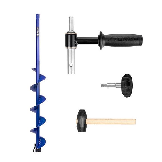 Комплект Шнек 130R для шуруповерта ELECTROSHTORM +адаптер АШ20ПС +молоточек Helios