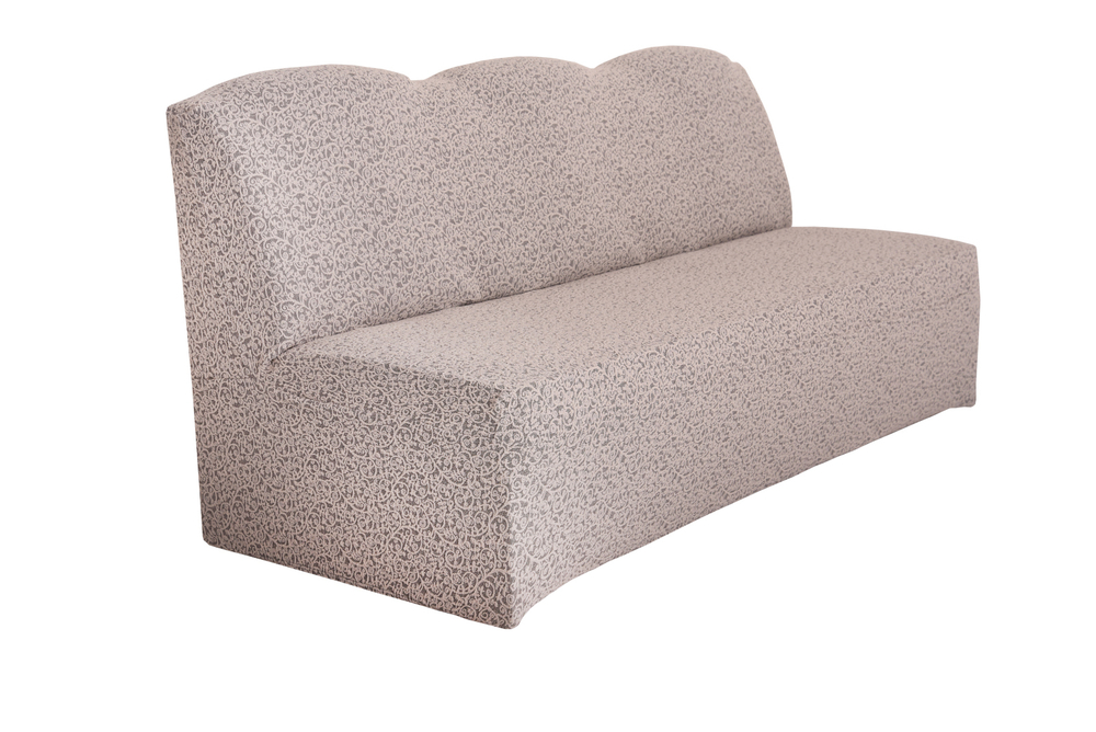 Чехол на трехместный диван без подлокотников Жаккард, цвет Слоновая кость