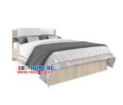 Кровать "Софи" СКР 1600.1 (дуб сонома/белый глянец)