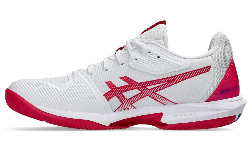Женские Кроссовки теннисные Asics Solution Speed FF 3 - белый/ярко-розовый