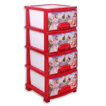 Комод "ДЕКОР"4-х "Принцесса" красный перламутр РП-421