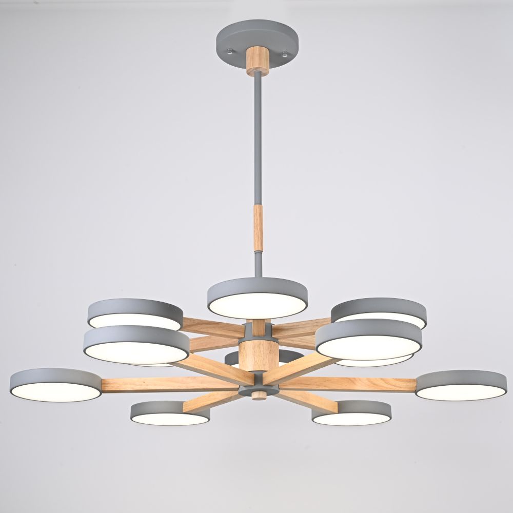 Люстра на штанге TURNA DBL L12 Gray