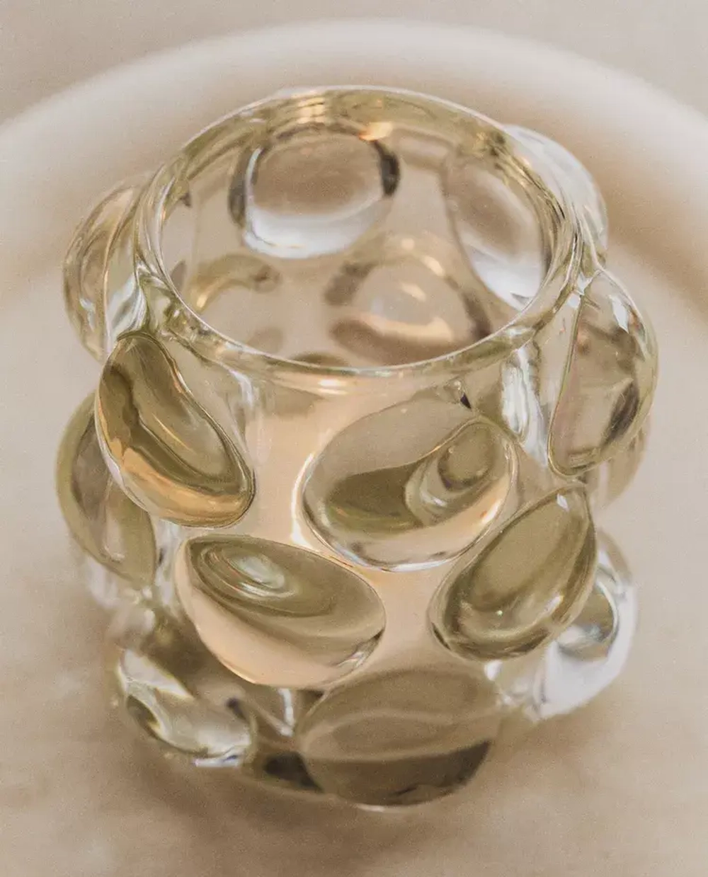 ZARA HOME ПОДСВЕЧНИК С ДЕТАЛЯМИ СФЕРИЧЕСКОЙ ФОРМЫ, ПРОЗРАЧНЫЙ