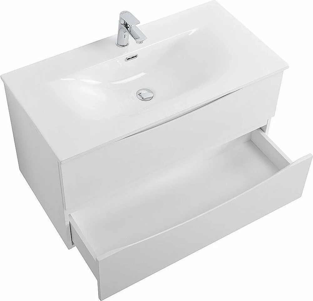 Тумба с раковиной BelBagno MARINO-CER-N-800-2C-SO-BL-P Bianco Lucido