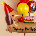 Сет гелиевых шаров "Такса в колпаке"