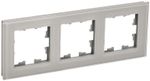 BRITE Рамка 3 -местная РУ-3-2-БрД стекло дымчатый IEK