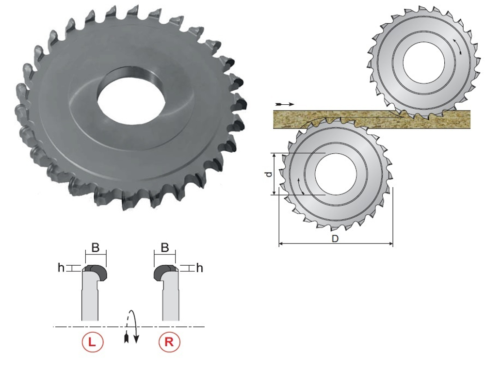 PCD дробитель D.210x15x60 Z28+4 H=4 LH