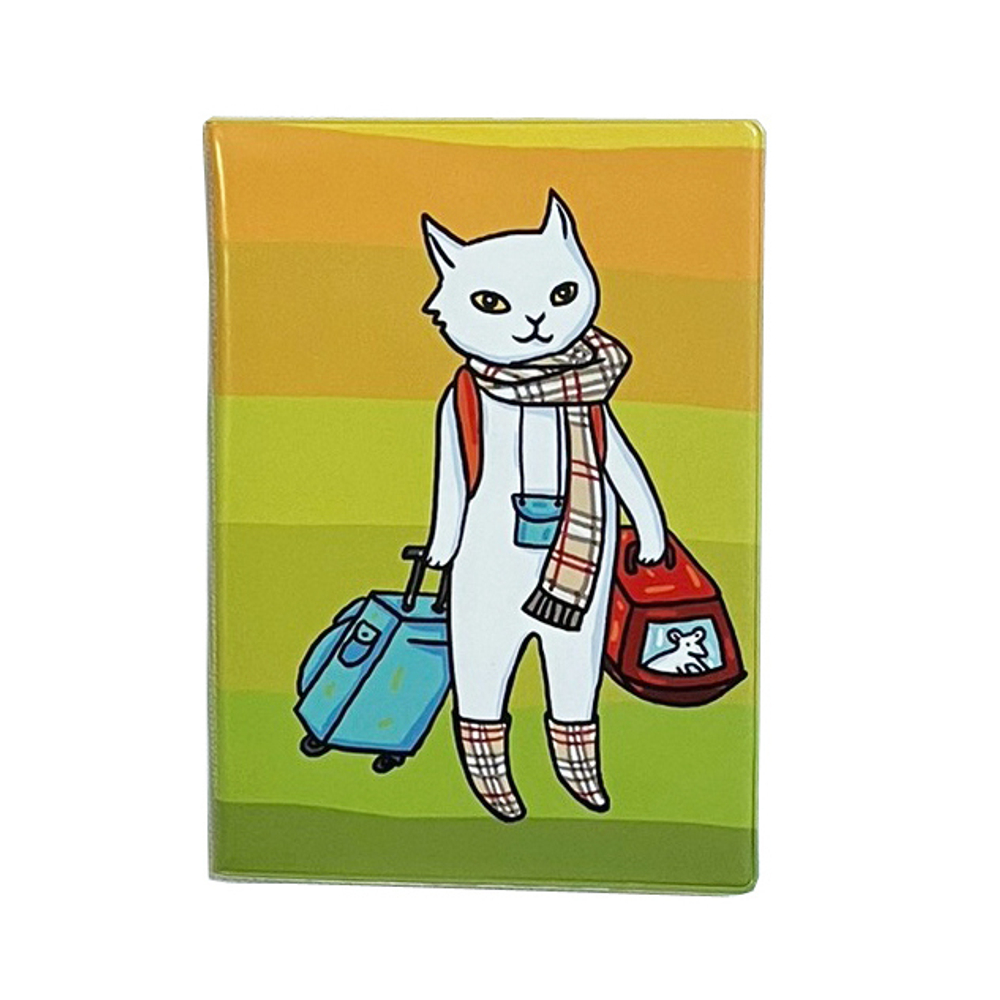 Обложка для паспорта "Кот-хипстер"