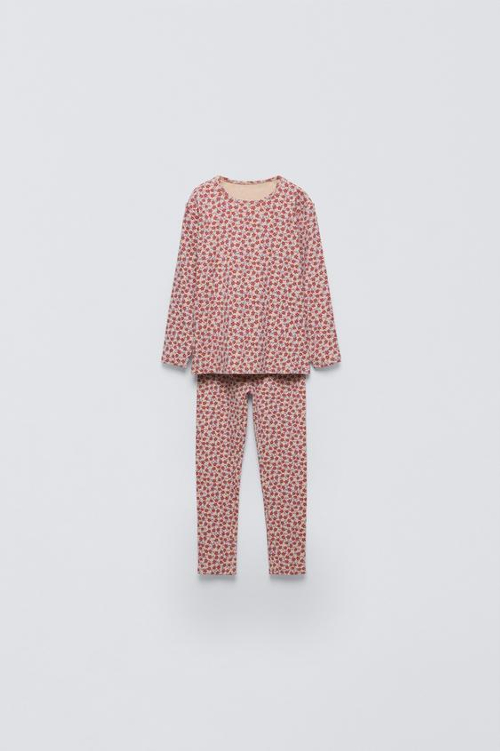 ZARA ПИЖАМА С ЦВЕТОЧНЫМ ПРИНТОМ, ЦВЕТ БУРГУНДСКОГО ВИНА