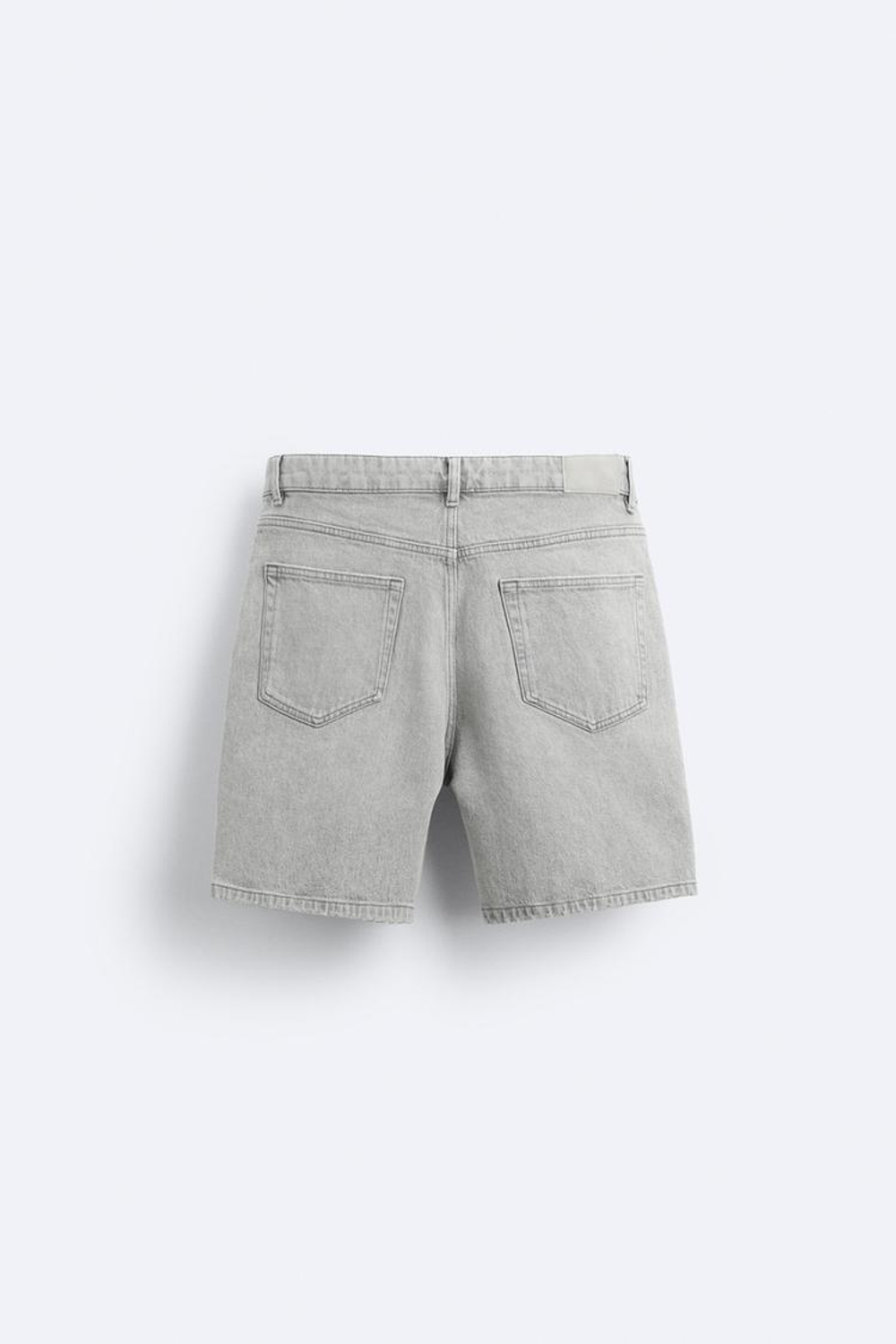 ZARA БАЗОВЫЕ ДЖИНСОВЫЕ ШОРТЫ, СЕРЫЙ
