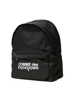 COMME DES FUCKDOWN РЮКЗАК ЧЕРНЫЙ С ЛОГОТИПОМ БРЕНДА
