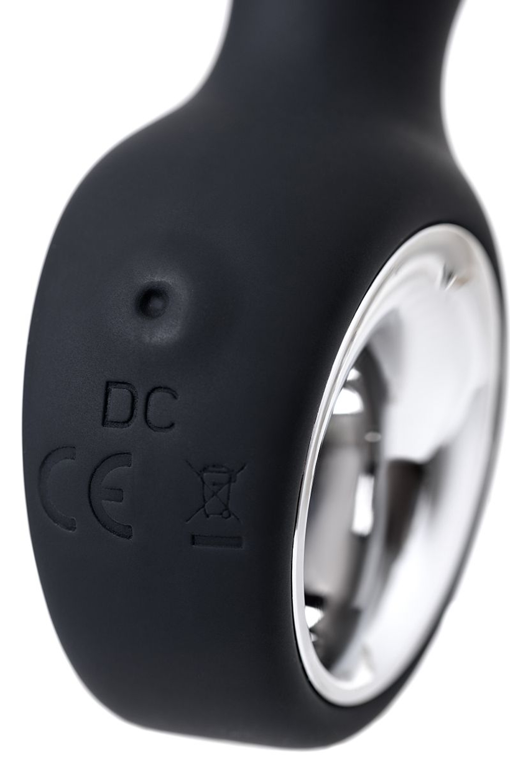 Черный анальный стимулятор Sagitta - 15 см. (Цвет: черный с серебристым)